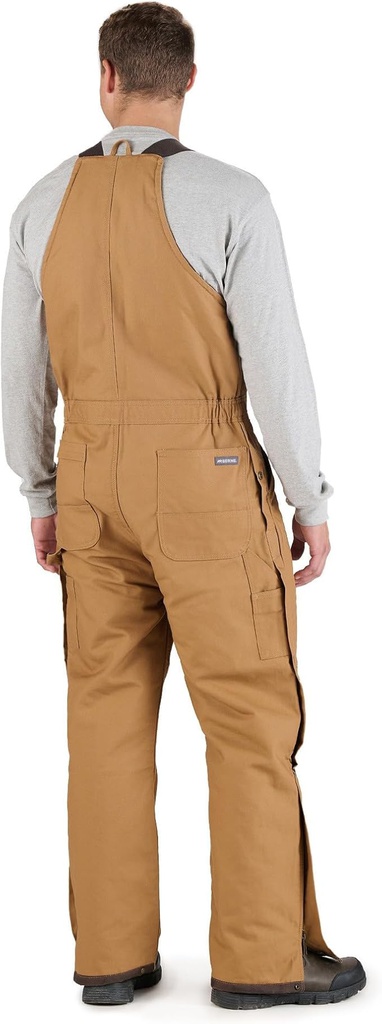 BERNE MENS HERITAGE INSULATED DUCK BIB OVERALL BROWN (3XL)