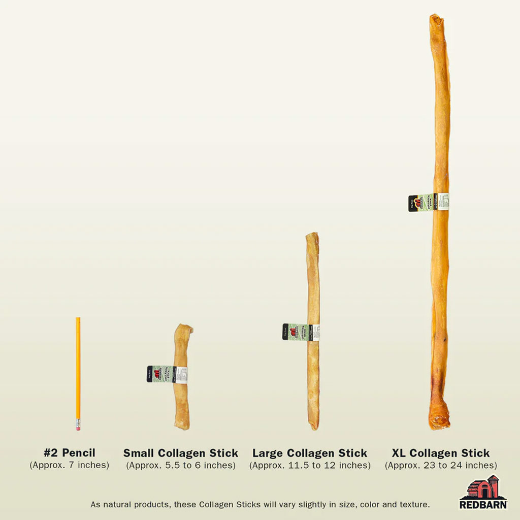 REDBARN COLLAGEN STICKS SIZE COMPARISON