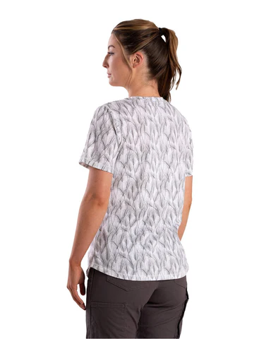 BERNE WOMENS PERFORMANCE V-NECK SHORT SLEEVE TEE WHEAT (2XL)