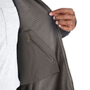 BERNE MENS GRID FLEECE-LINED FULL ZIP HOODED SWEATSHIRT GRAPHITE (M)