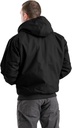 BERNE MENS NYLON INSULATED WATERPROOF HOODED JACKET BLACK (L)