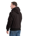 BERNE MENS HIGHLAND DUCK HOODED ACTIVE WORK JACKET BLACK (XL)