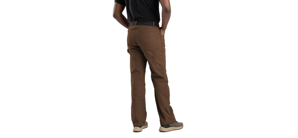 BERNE MENS WASHED DUCK RELAXED FIT CARPENTER PANT BARK (32Wx34)