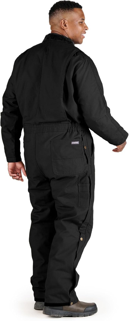 BERNE MENS HERITAGE DUCK INSULATED COVERALL BLACK (L)