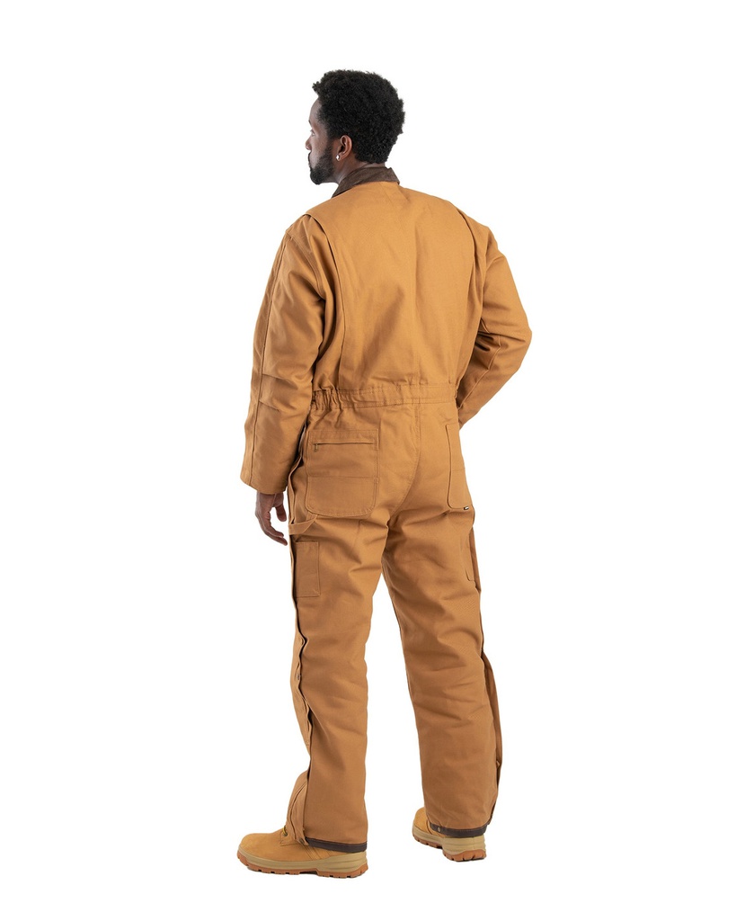 BERNE MENS HERITAGE DUCK INSULATED COVERALL BROWN (TALL-2XL)
