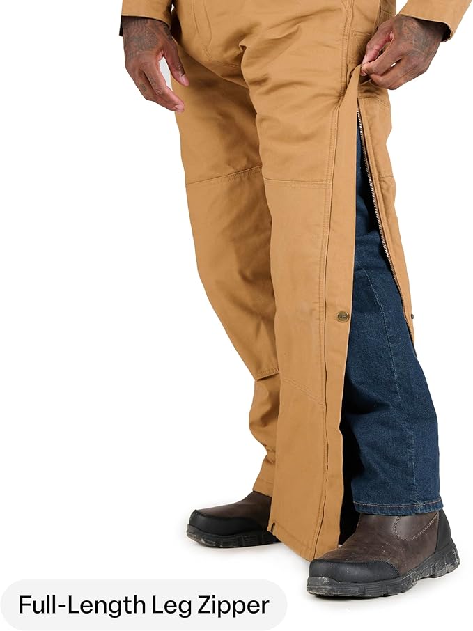 BERNE MENS HERITAGE DUCK INSULATED COVERALL BROWN (3XL)