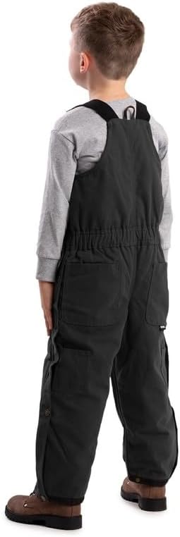 BERNE YOUTH SOFTSTONE INSULATED BIB OVERALL BLACK (XS)
