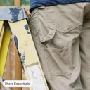 BERNE MENS WASHED DUCK RELAXED FIT CARPENTER PANT NAVY (30Wx38)