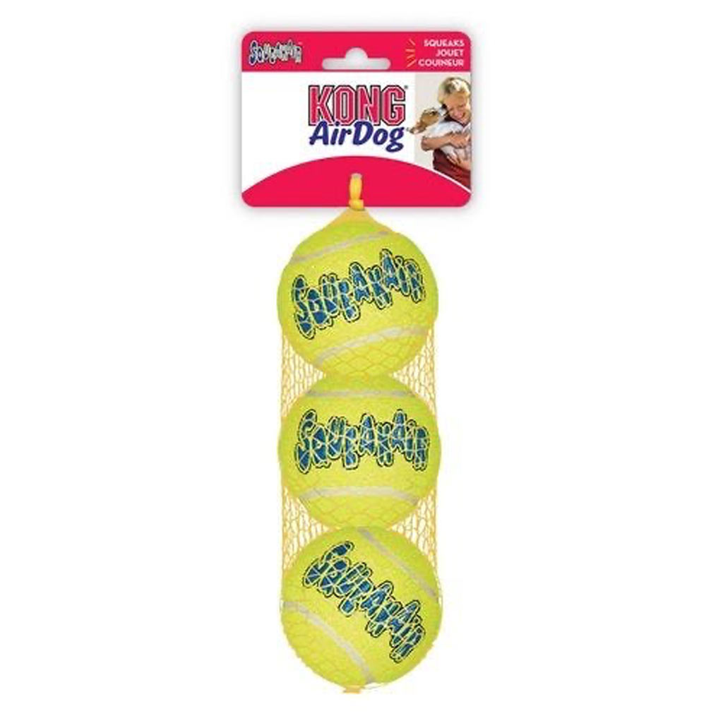 KONG AIR SQUEAKER TENNIS BALL SM 3PK