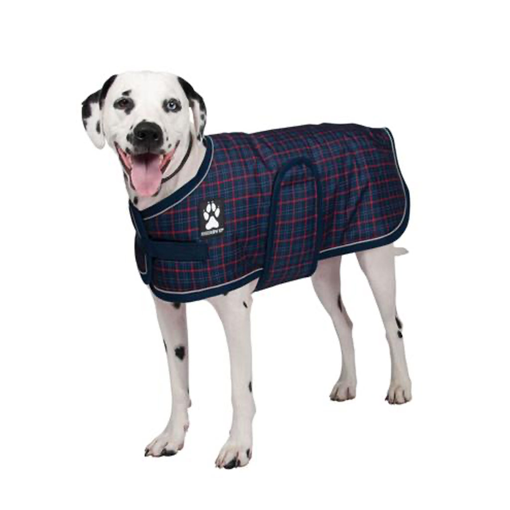 DV - SHEDROW GLACIER DOG COAT NAVY PLAID XL
