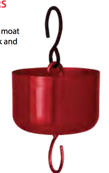 DV - PINEBUSH BIRD FEEDER ANT MOAT POLISHED RED