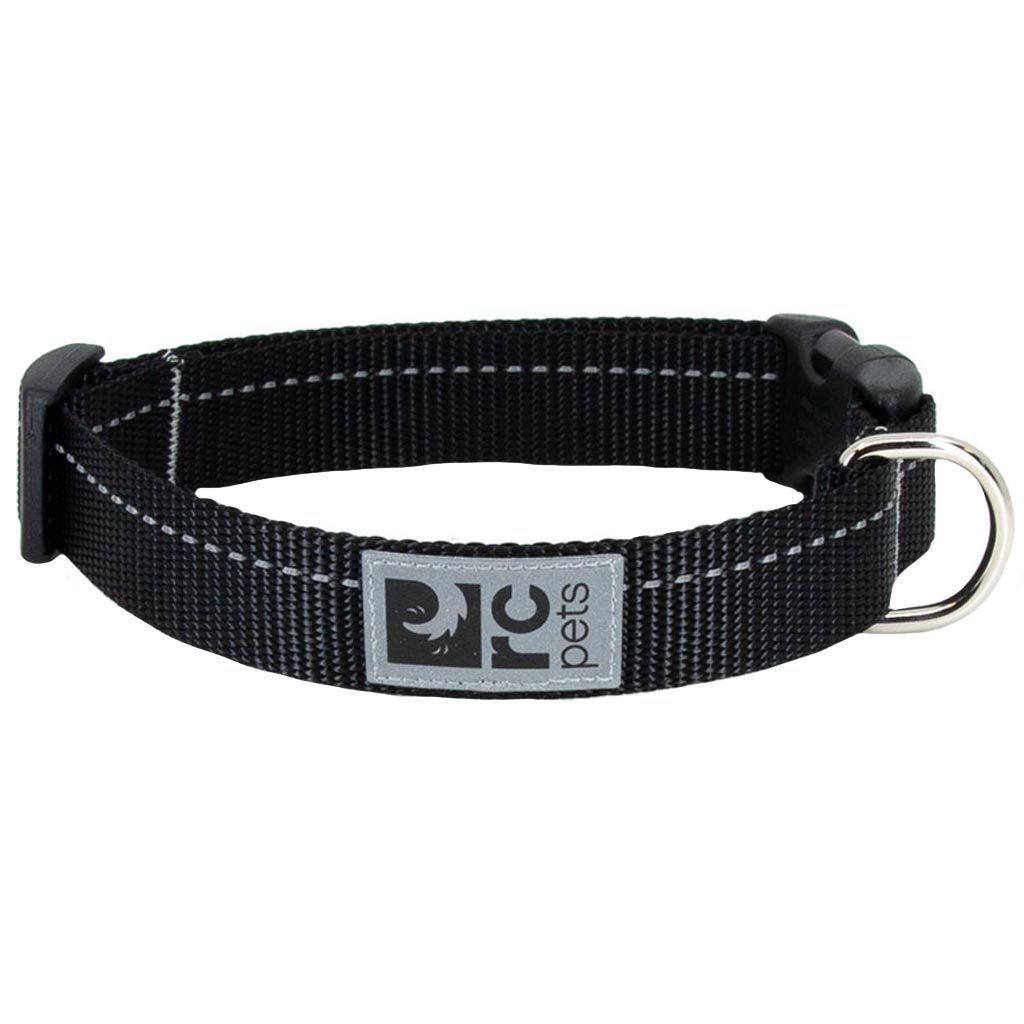 RC PETS CLIP COLLAR LRG 1&quot; BLK