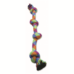 MAMMOTH FLOSSY CHEWS SMALL 3-KNOT ROPE TUG 15"