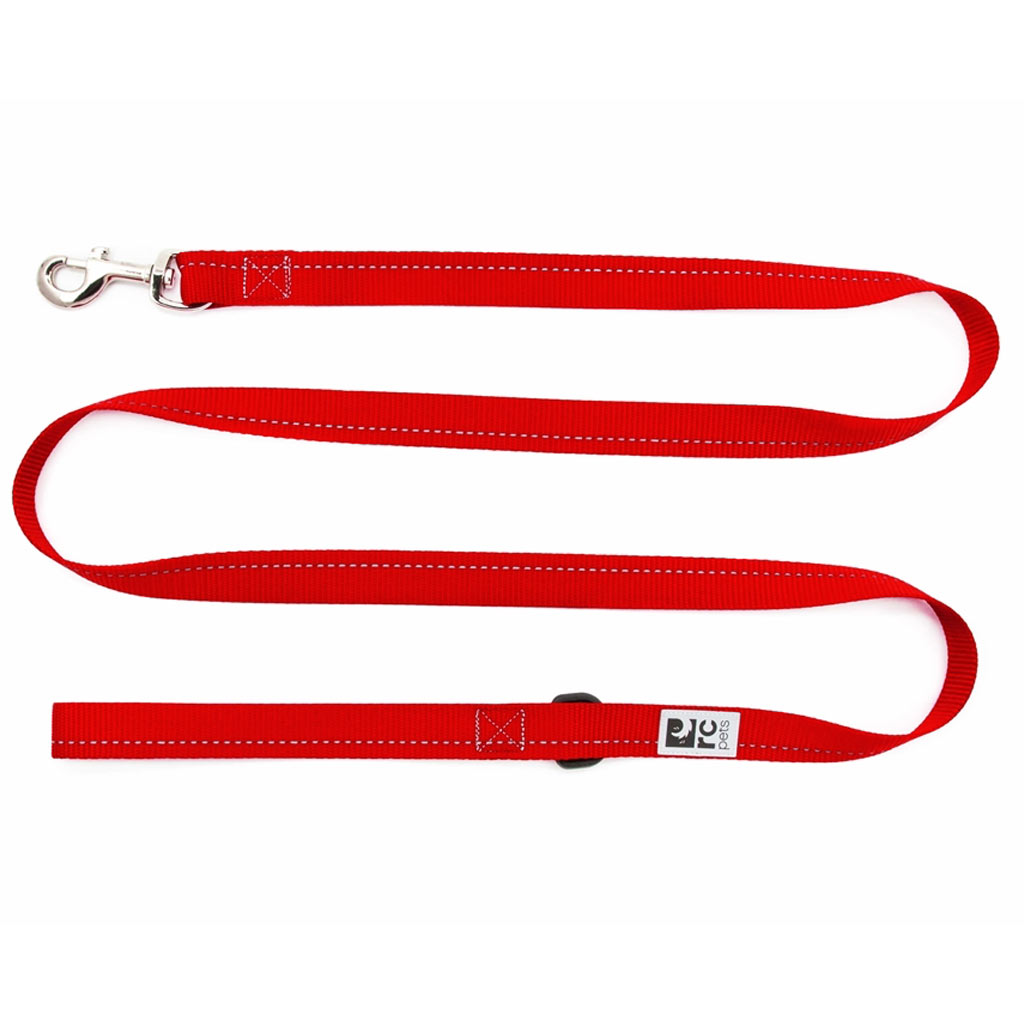 RC PETS LEASH PRIMARY 1"X6' RED