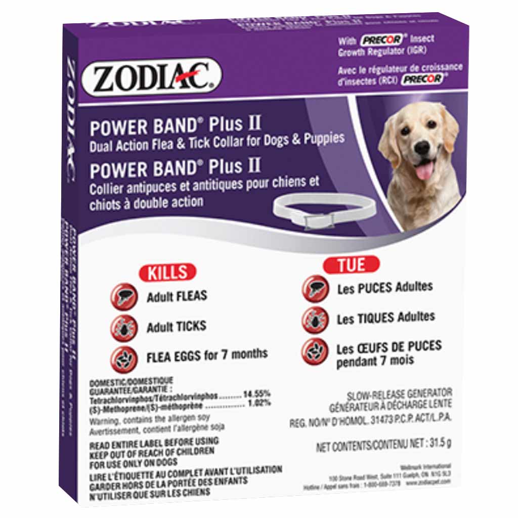 DV - ZODIAC POWERBAND PLUS II DUAL ACTION COLLAR DOG/PUPPIES