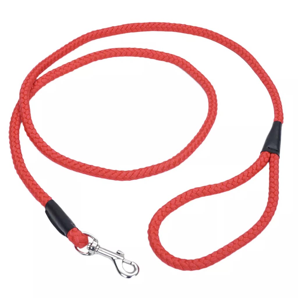 COASTAL ROPE DOG LEASH RED 1/2"X6'