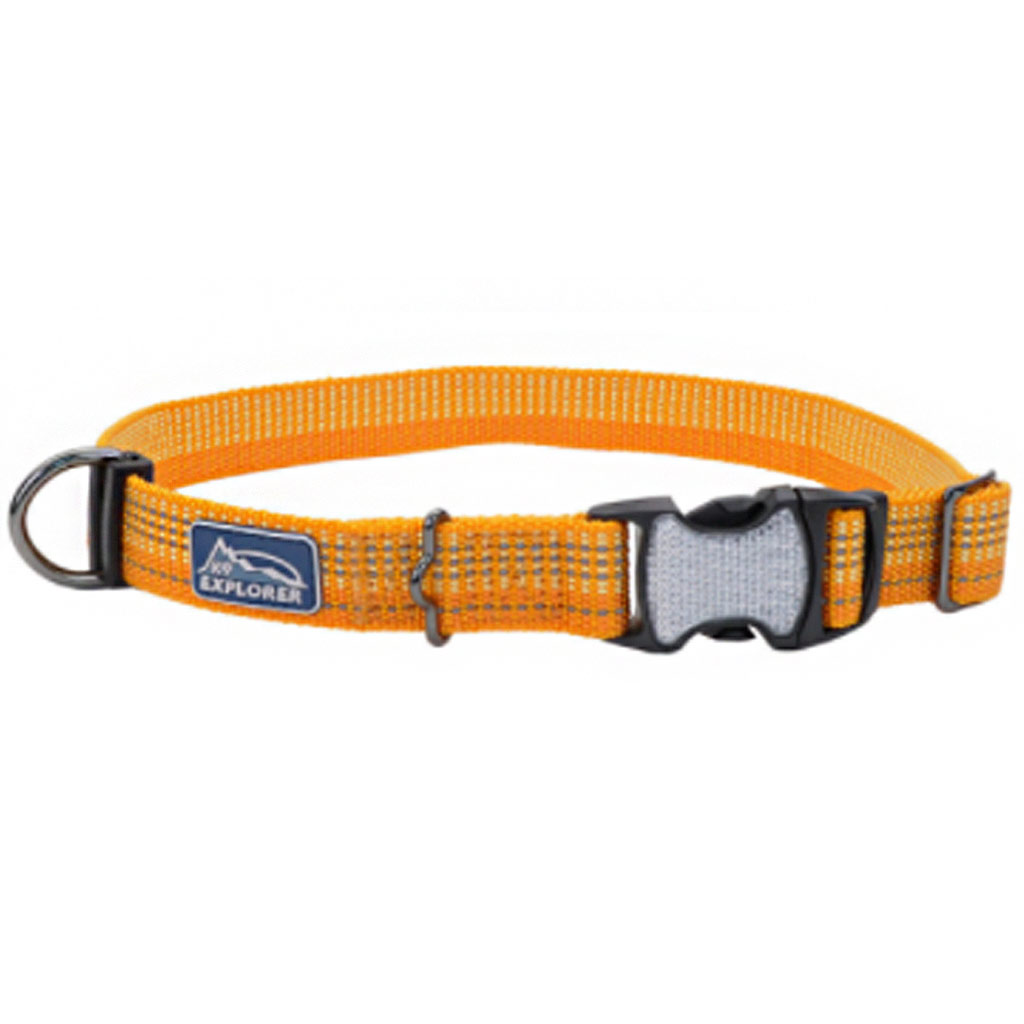 COASTAL K9 EXPLORER REFLECTIVE ADJ COLLAR DESERT 1&quot;X18-26&quot;