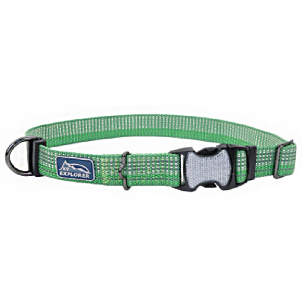COASTAL K9 EXPLORER REFLECTIVE ADJ COLLAR MEADOW 1"X18-26"