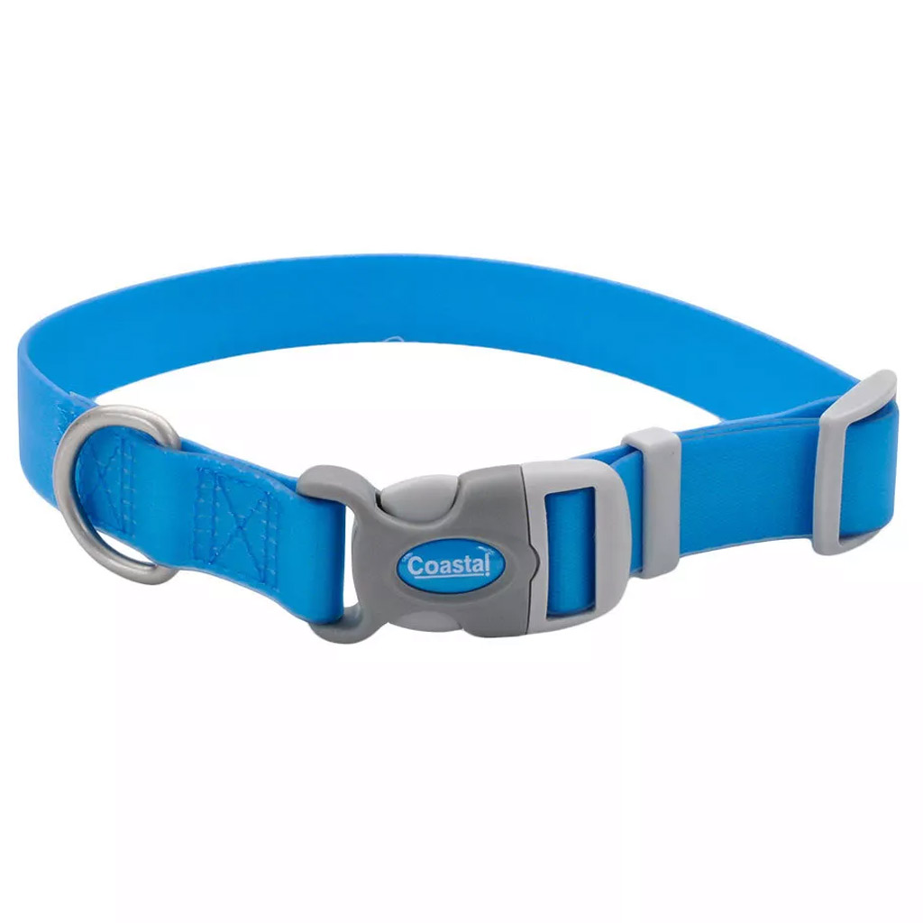 COASTAL PRO ADJ WATERPROOF COLLAR AQUA 1"X14-20"