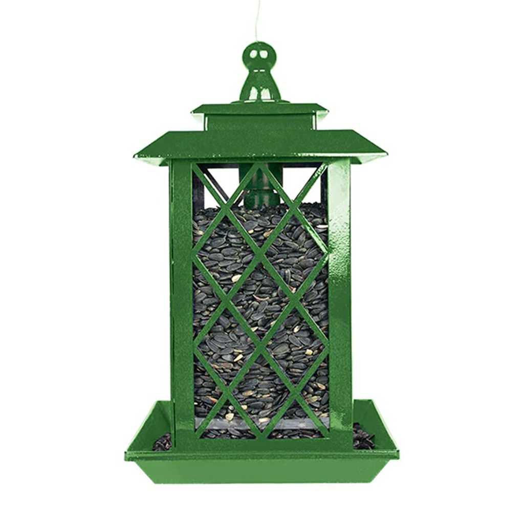 DMB - PINEBUSH MIXED SEED LANTERN STYLE BIN FEEDER GREEN