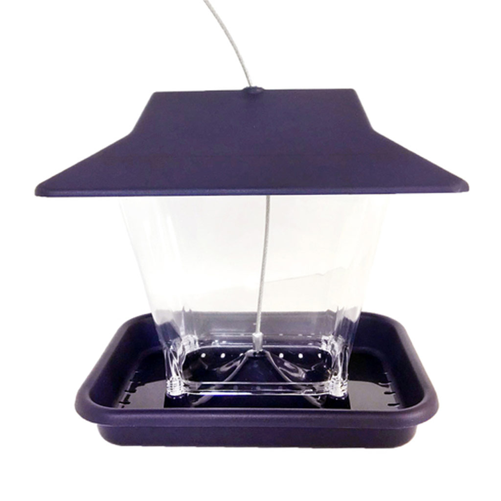 DMB - MORE BIRDS RANCH HOPPER MIXED SEED FEEDER 1.5LB PURPLE POLY