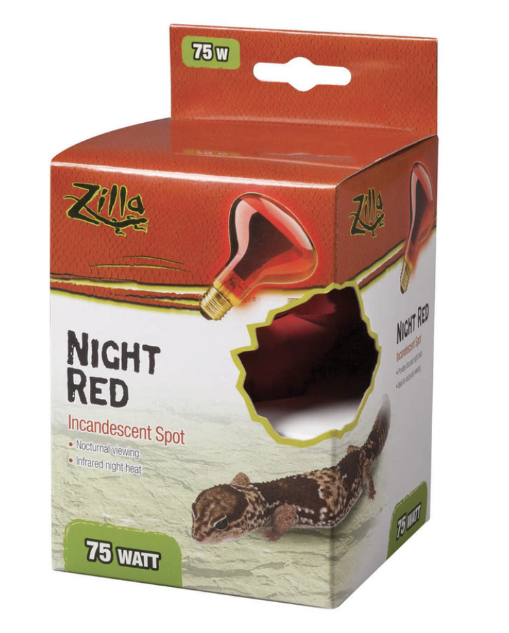 ZILLA INCANDESCENT SPOT BULBS NIGHT RED 75 W