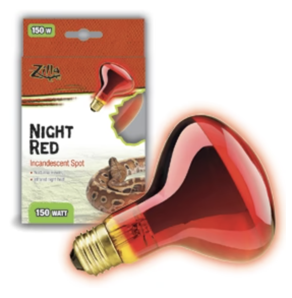 ZILLA INCANDESCENT SPOT BULBS NIGHT RED 150 W 