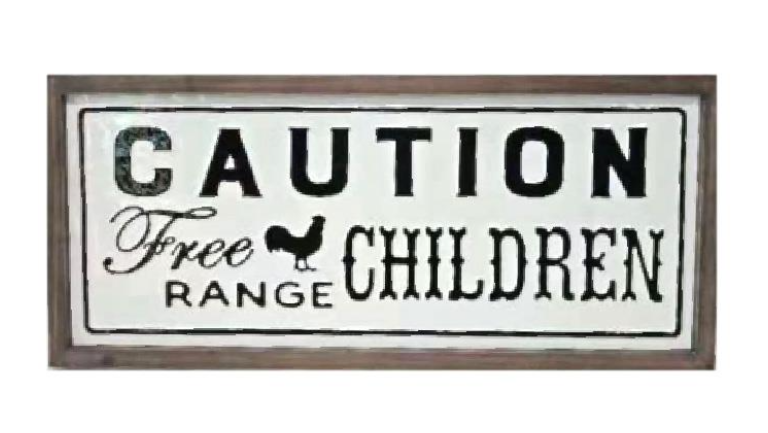 DV - KOPPERS HOME FREE RANGE CHILDREN SIGN