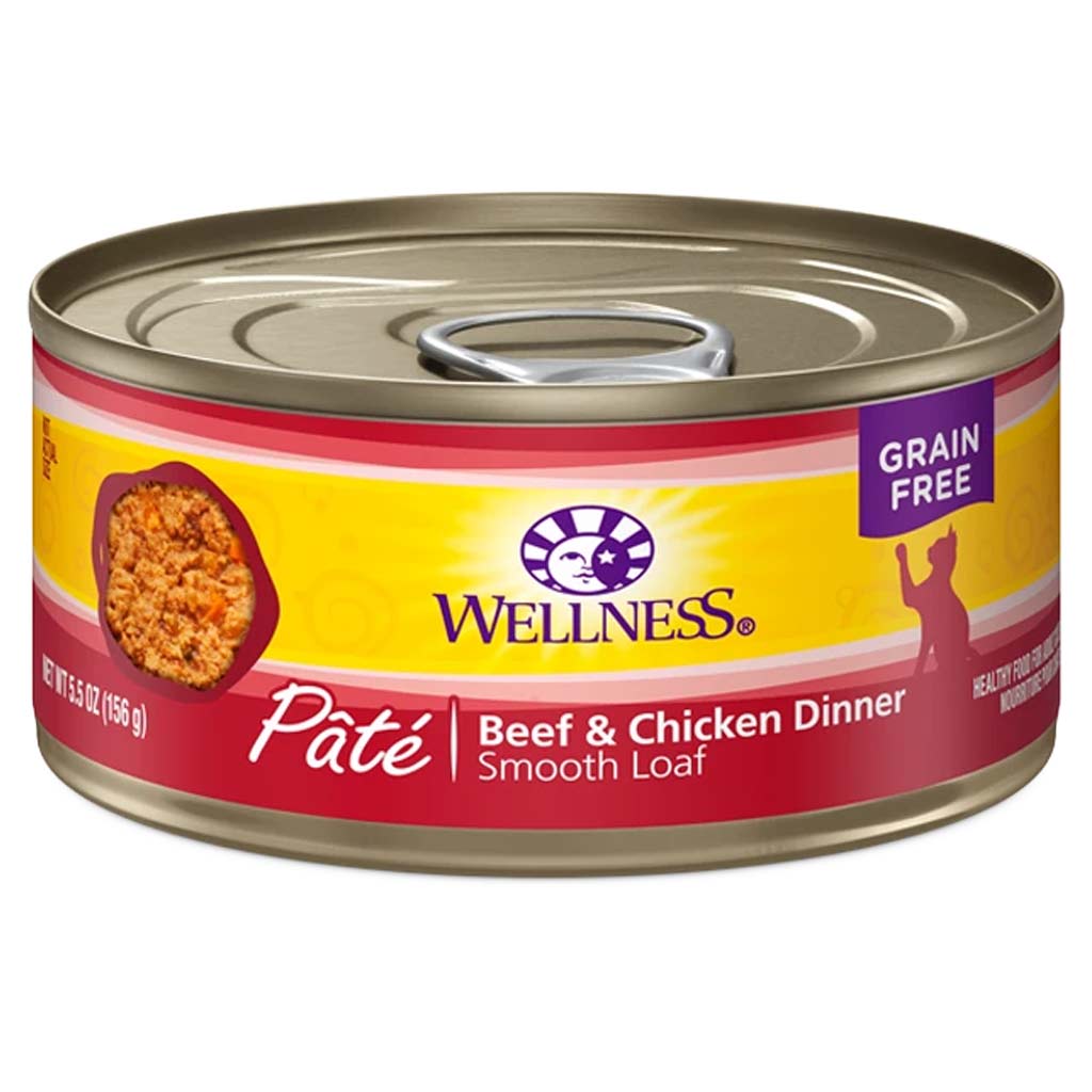 WELLNESS CAT COMPLETE HEALTH BEEF &amp; CHICKEN PATE 5.5OZ