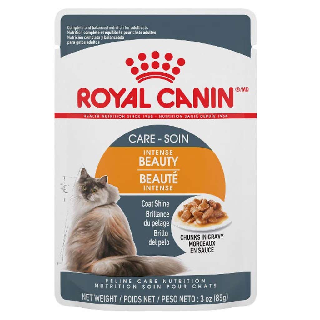 ROYAL CANIN CAT WET INTENSE BEAUTY CHUNKS IN GRAVY 85G