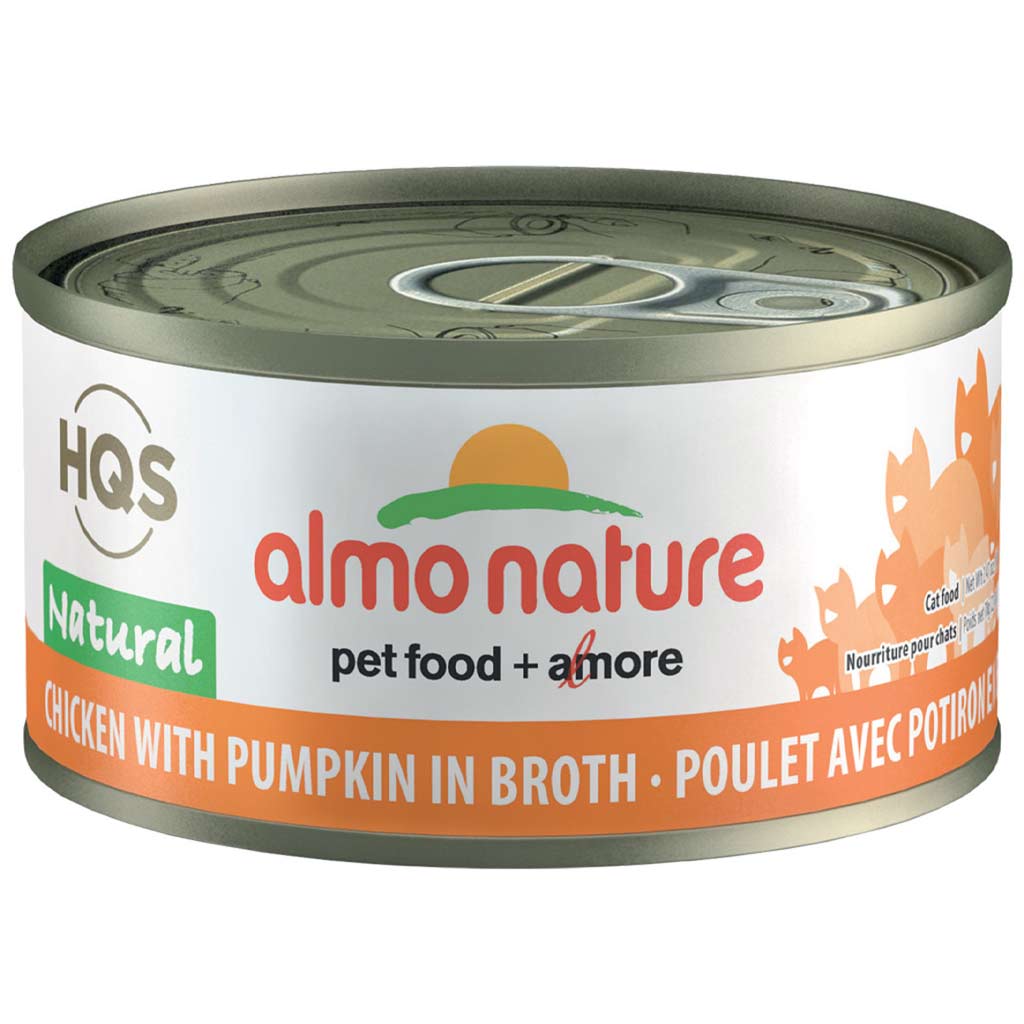 DV - ALMO CAT HQS NATURAL CHICKEN W PUMPKIN IN BROTH CAN 70G