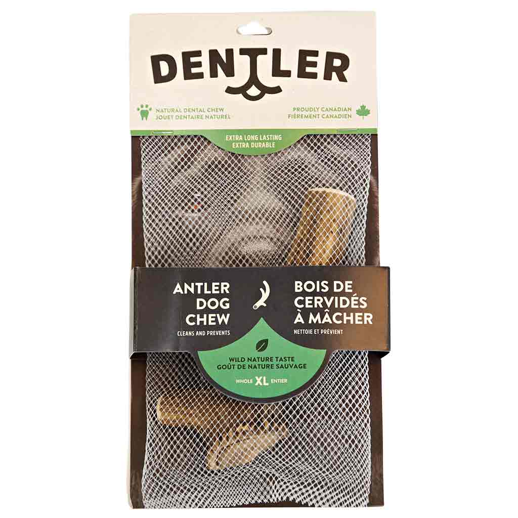 DR - DENTLER WHOLE NATURAL ANTLER DOG CHEW XL