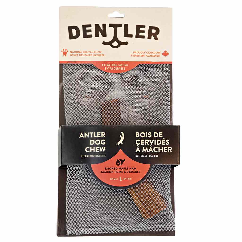 DR - DENTLER WHOLE SMOKED HAM ANTLER DOG CHEW LRG