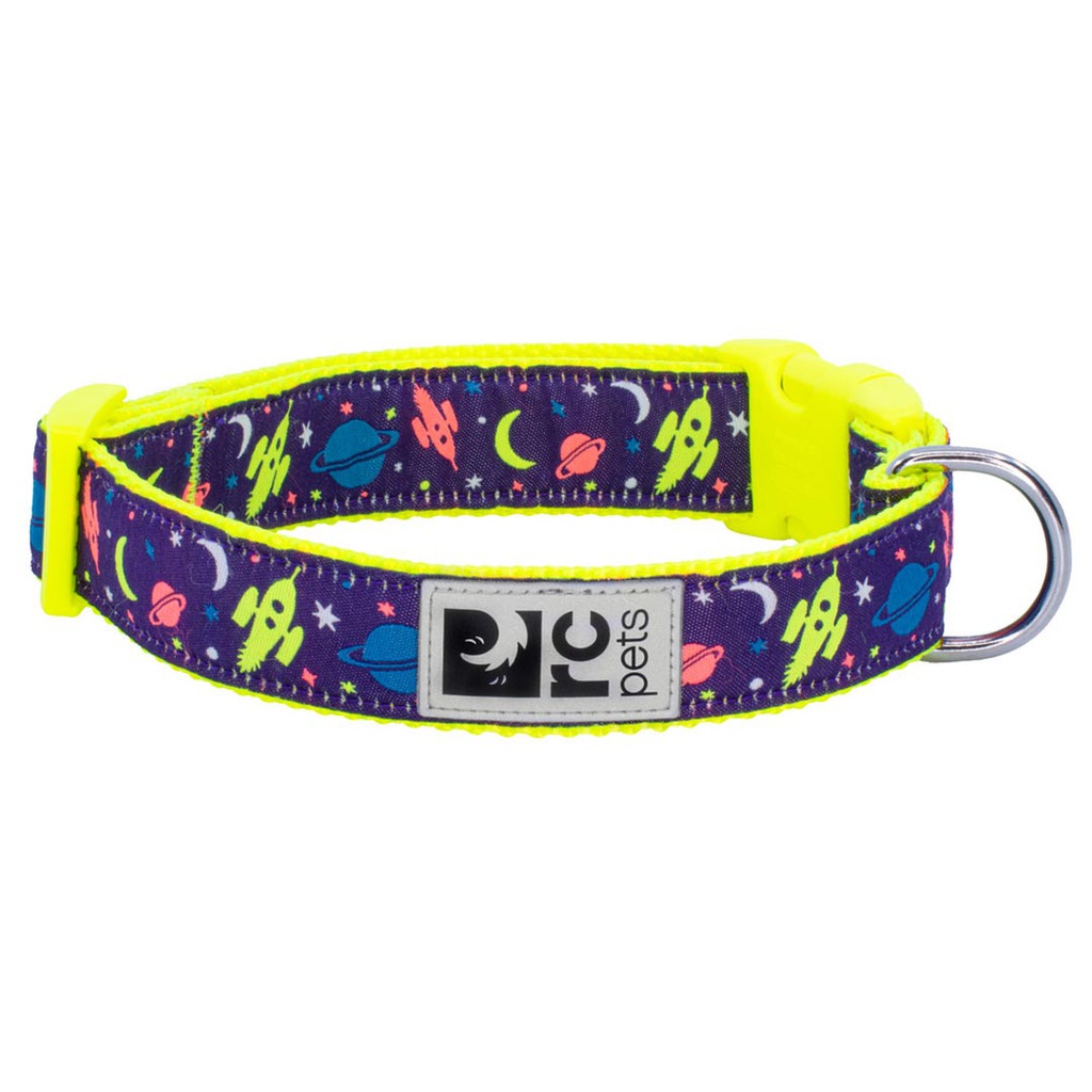 RC PETS CLIP COLLAR SPACE DOGS 1&quot; MED