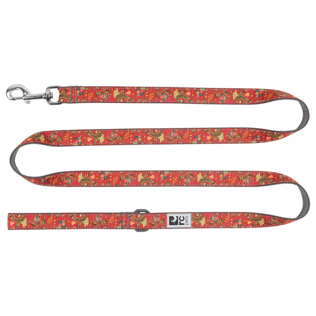 RC PETS LEASH CLAY FLORAL 1&quot;X6'