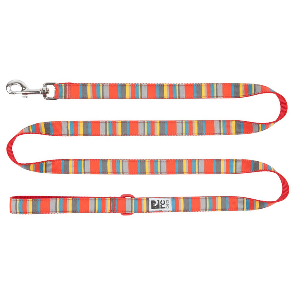 RC PETS LEASH MULTI STRIPES [3/4&quot;X6']