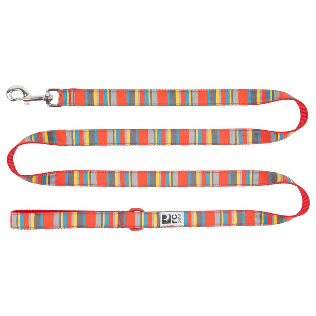 DMB - RC PETS LEASH MULTI STRIPES 1&quot;X6'