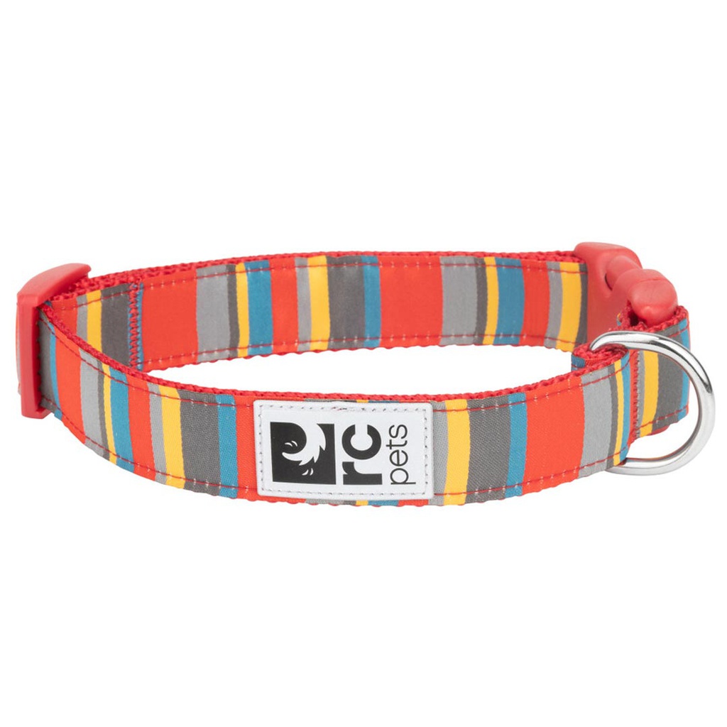 RC PETS CLIP COLLAR MULTI STRIPES 3/4&quot; S