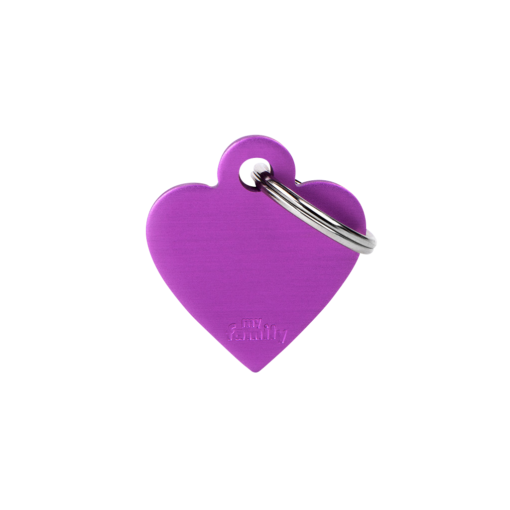 MY FAMILY BASIC ALUMINUM HEART PURPLE S