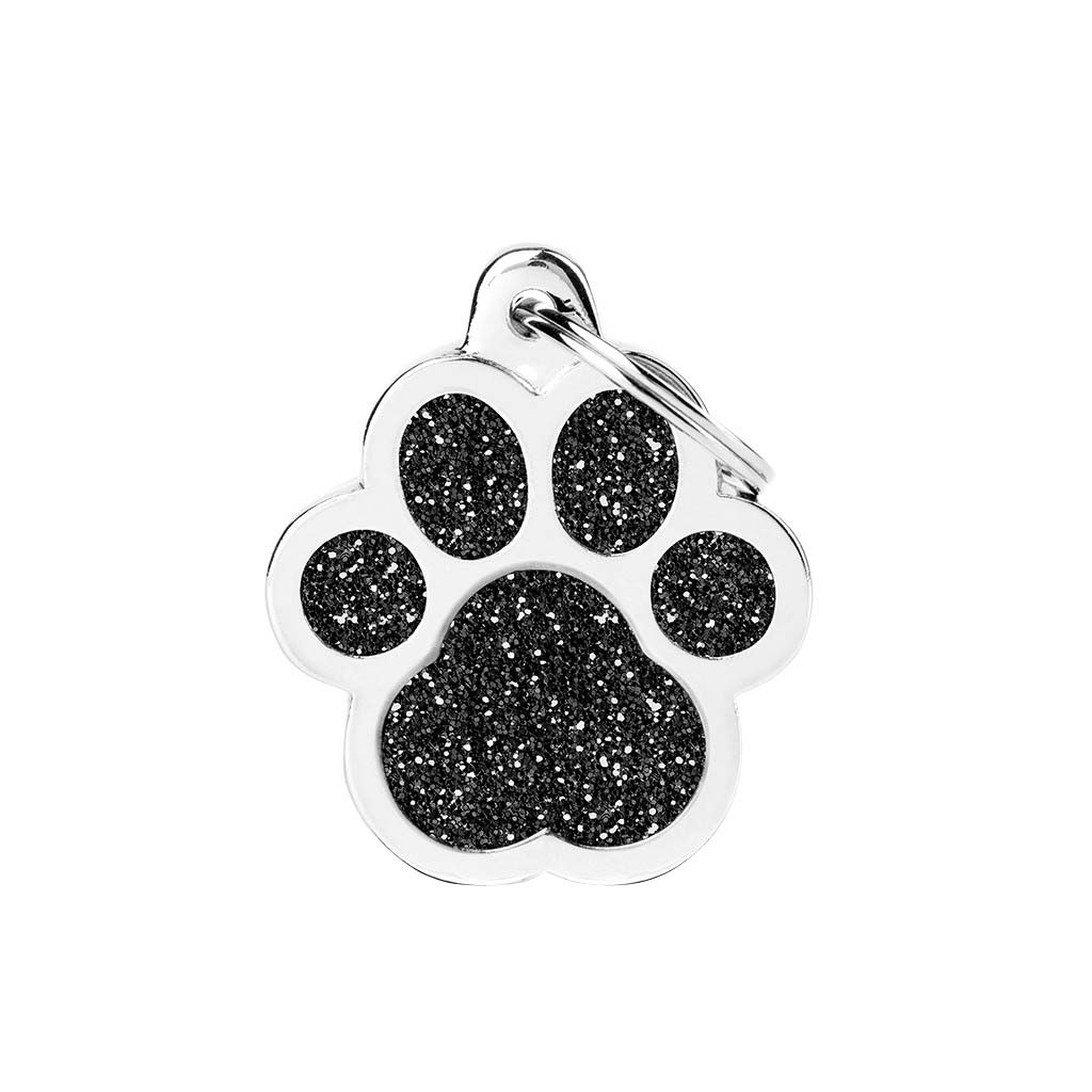 MY FAMILY SHINE GLITTER PAW BLACK L
