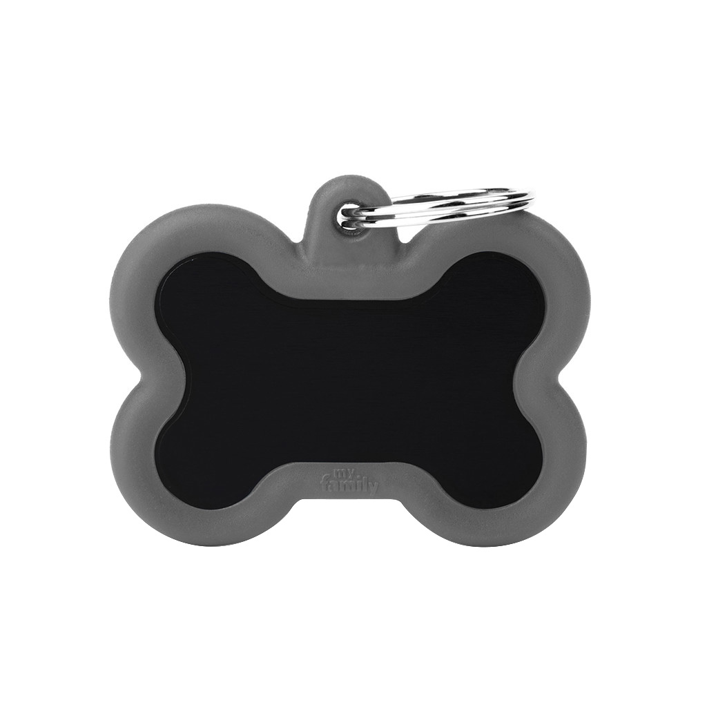 MY FAMILY HUSHTAG BONE BLACK & GREY L