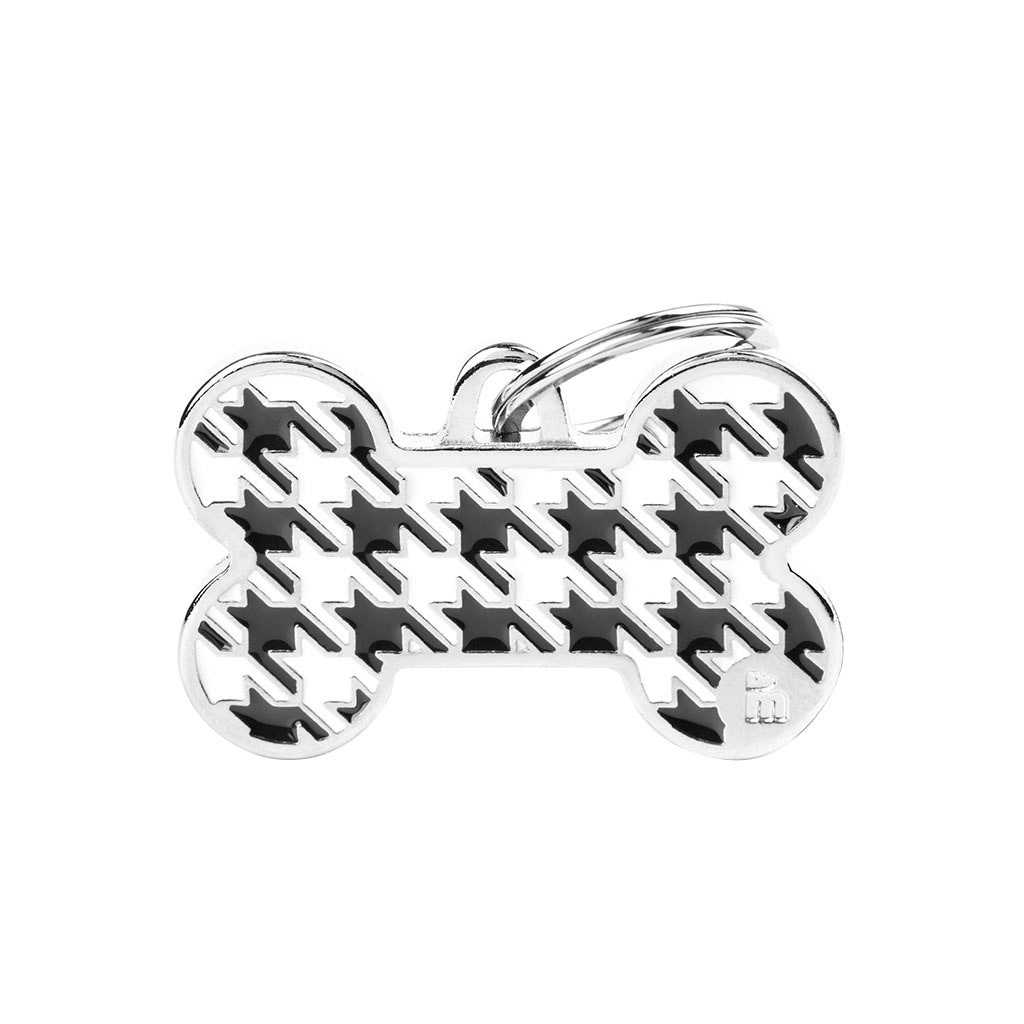 MY FAMILY HOUNDSTOOTH BONE BLACK L