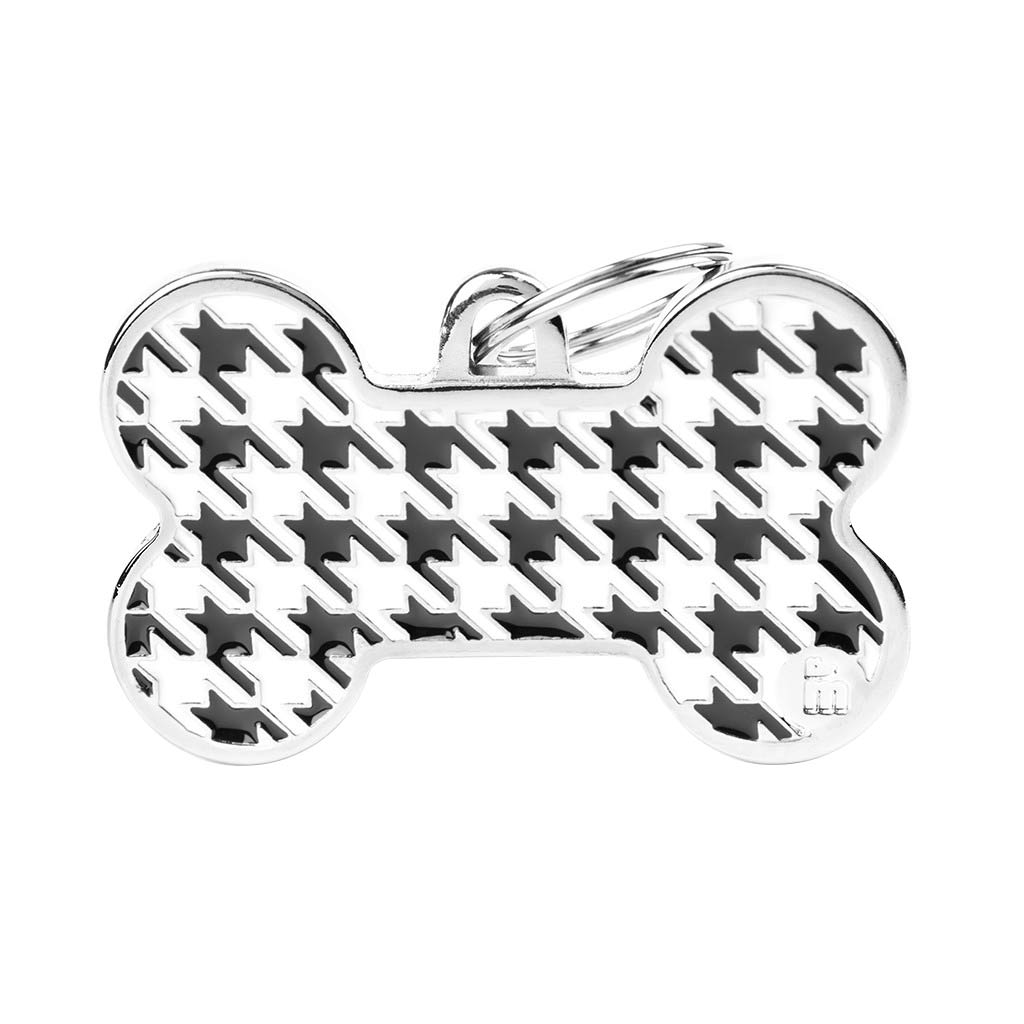 MY FAMILY HOUNDSTOOTH BONE BLACK XL