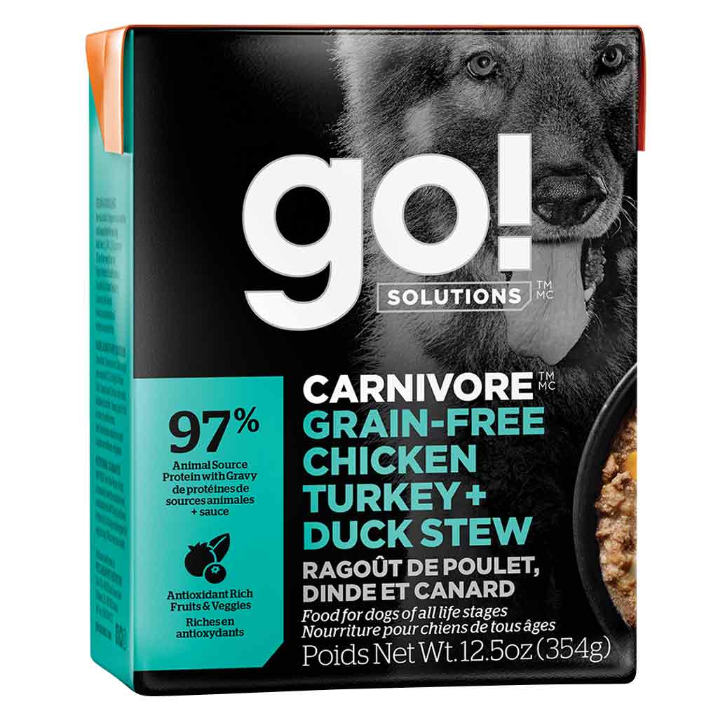 GO DOG CARNIVORE GF CHICKEN TURKEY DUCK STEW 12.5OZ