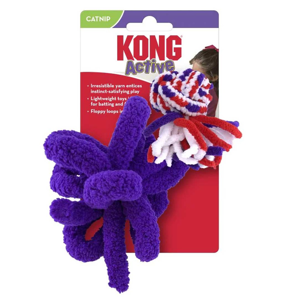 DV - KONG CAT ACTIVE ROPE RED &amp; PURPLE (2PK)