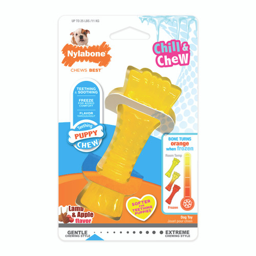NYLABONE PUPPY CHEW FREEZER BONE LAMB/APPLE REGULAR