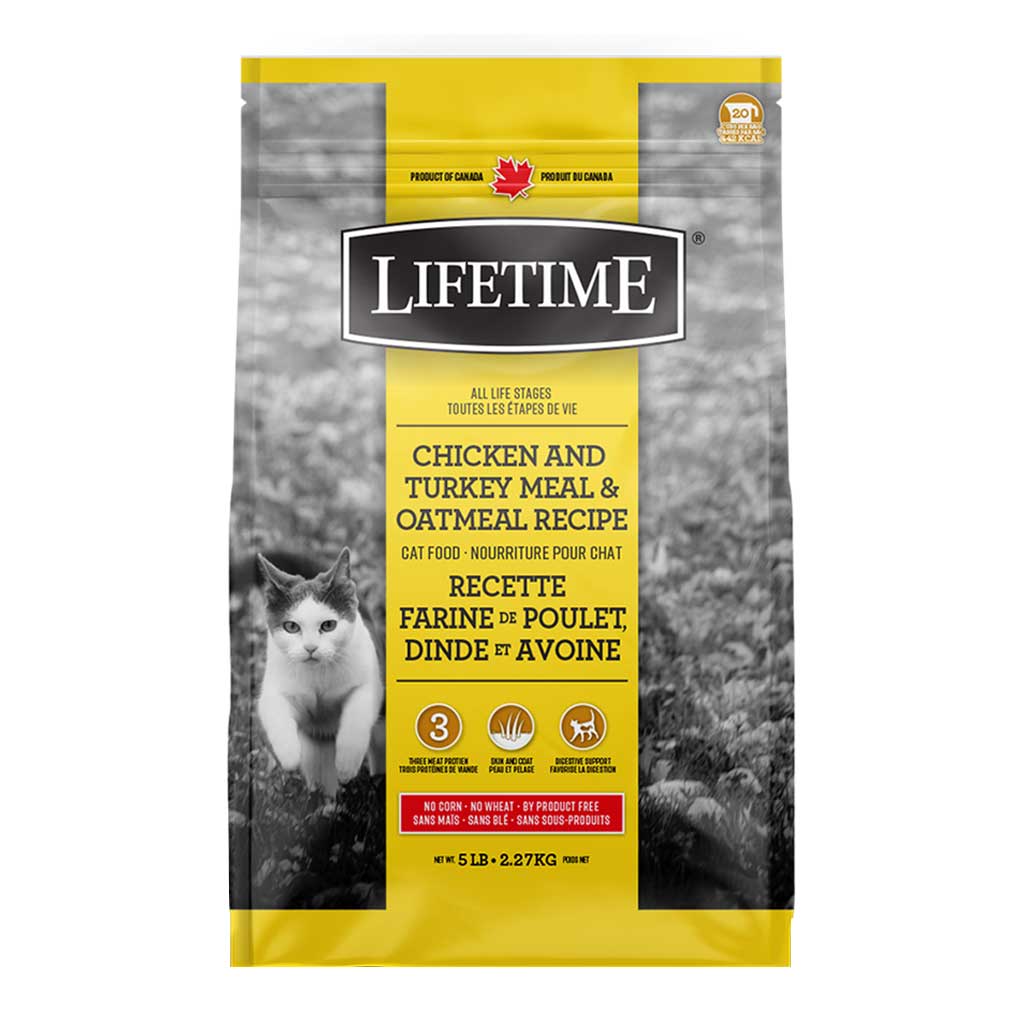 LIFETIME CAT ALL LIFE STAGES CHICKEN TURKEY & OATMEAL 5LB