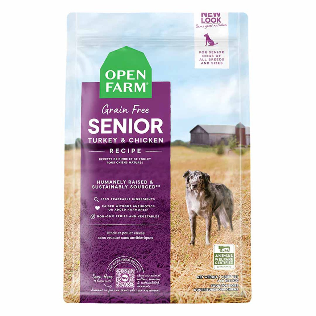 OPEN FARM DOG SENIOR TURKEY & CHICKEN 4LB