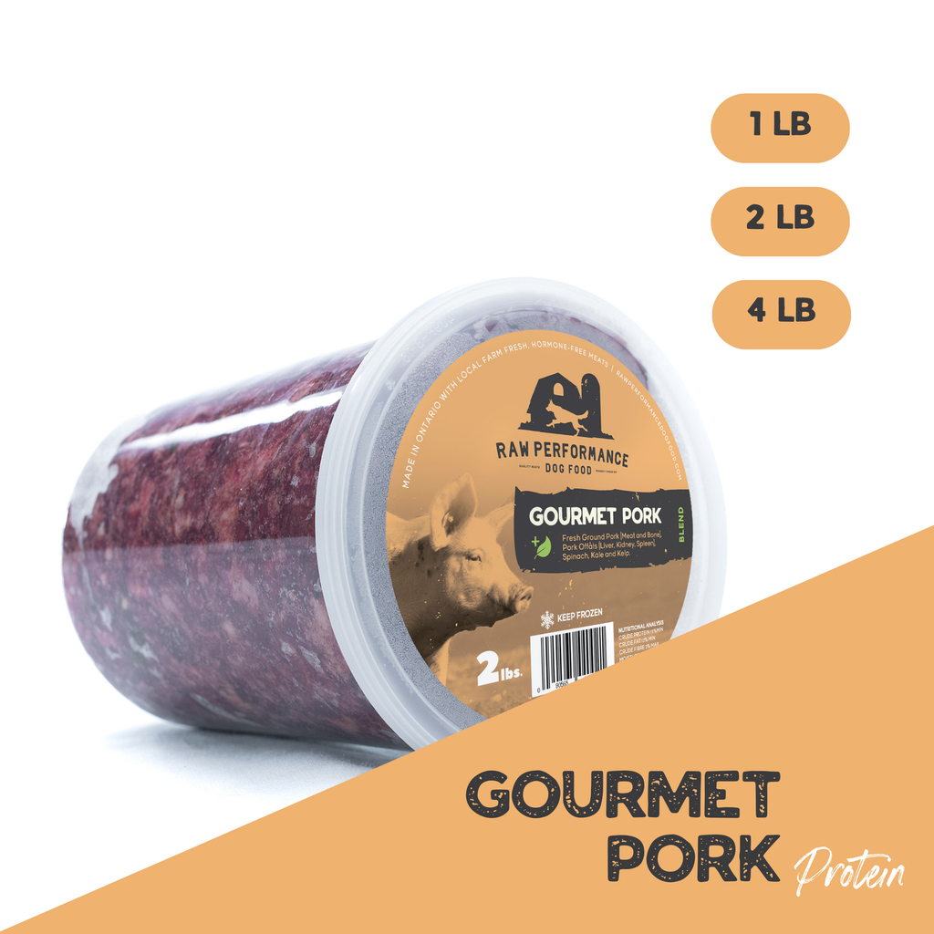 RAW PERFORMANCE GOURMET PORK BLEND 5% VEG 2LB