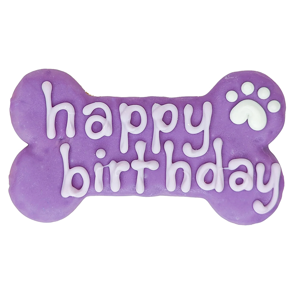 BOSCO AND ROXY'S HAPPY BIRTHDAY BONE VIOLET 6&quot;